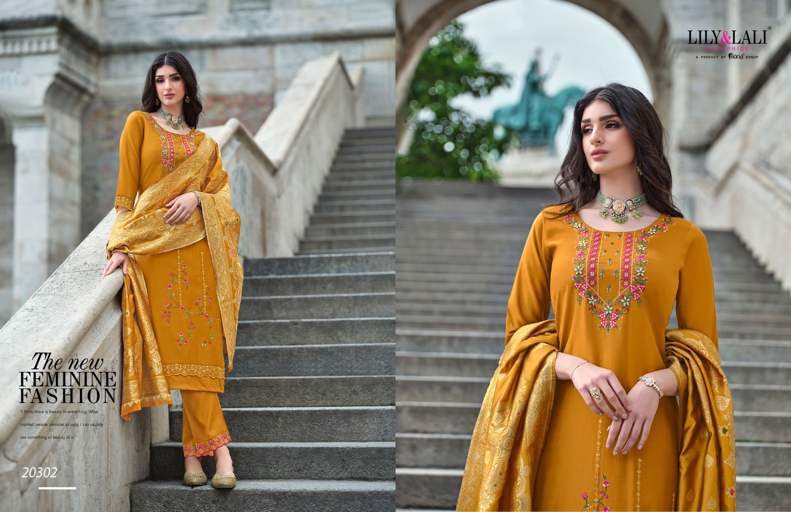 Hasmeena Vol 3 By Lily And Lali Organza Embroidery Kurti With Bottom Dupatta Orders in India
